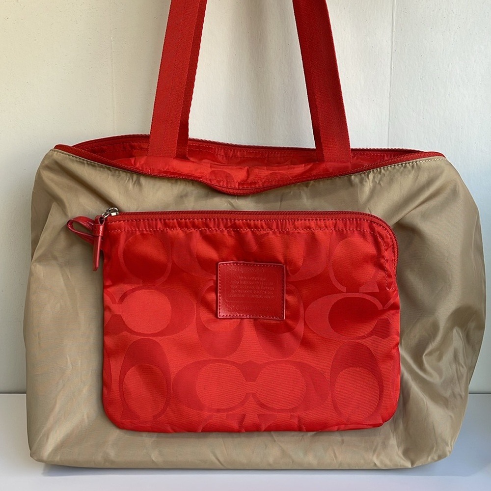 COACH Packable Weekender Tote With Removable Pouch - Picture 12 of 17